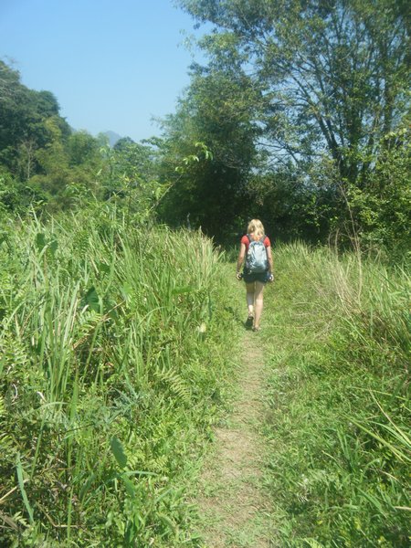 Walking to the caves 