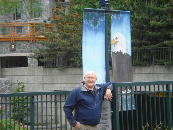 Liam's Dad Roy with Bald Eagle