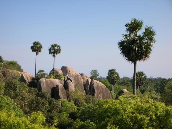 The area surrounding Mamallapuram's temples, mandapams and rock carvings