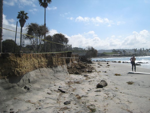 Beach erosion
