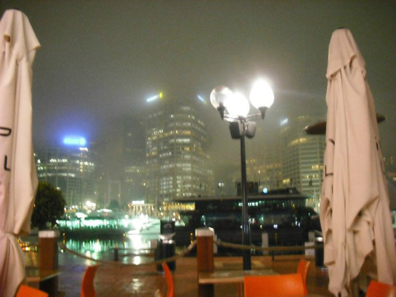 fog over the harbour