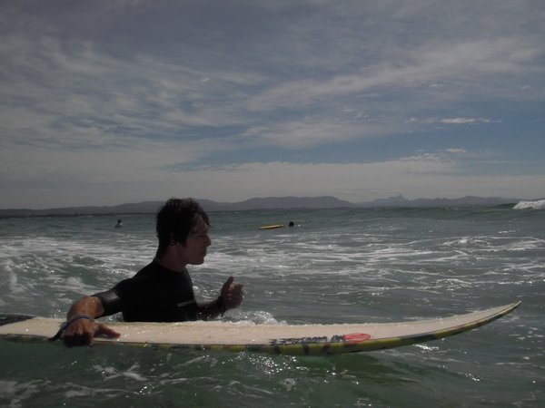 Byron surfing