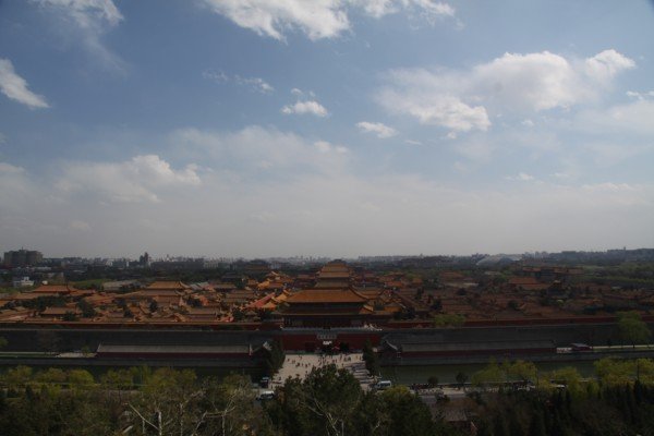 Forbidden City from the hill above