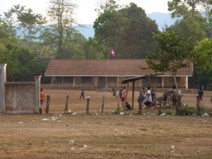 En skole ved en af de små landsbyer