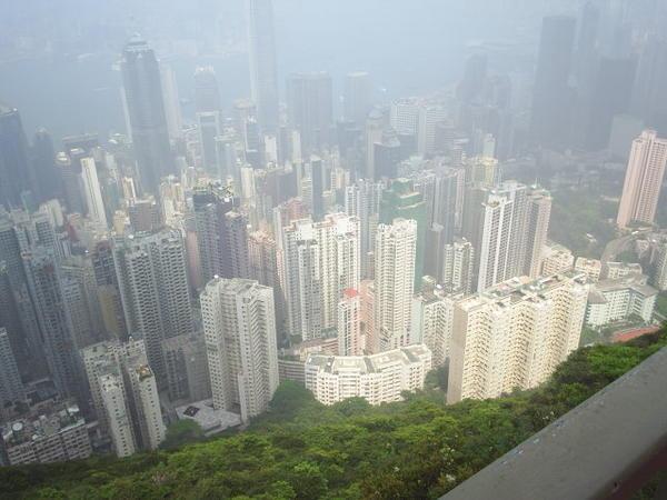 View from peak on Hong kong island