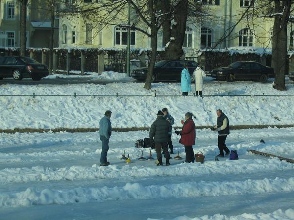 Curlers on the canal