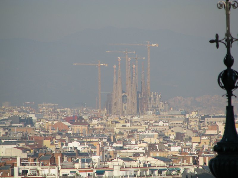 Gaudi's masterpiece from Poble Espanyol