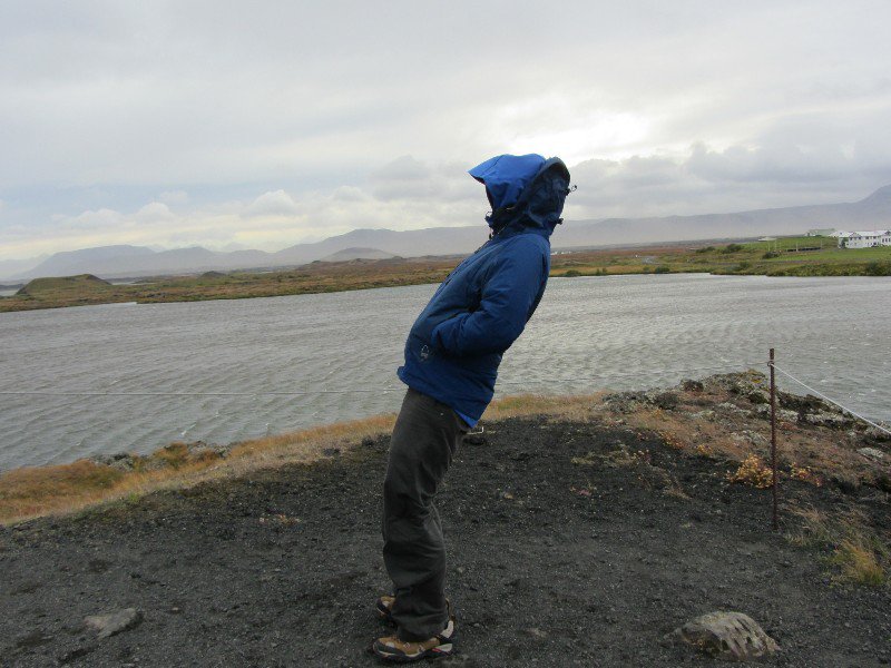Windy day in Lake Myvatn region
