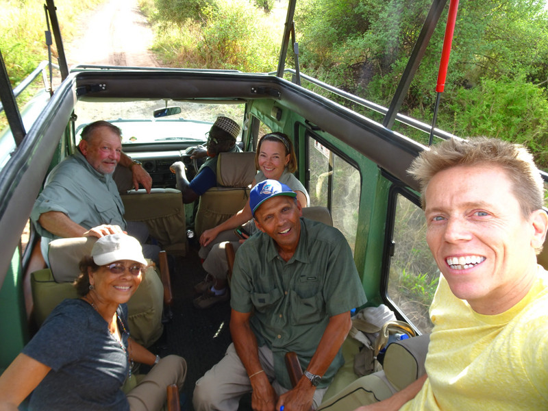 Tout la gang in our jeep!