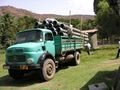 the pipe arriving in Tufa for the irrigation scheme delivery line