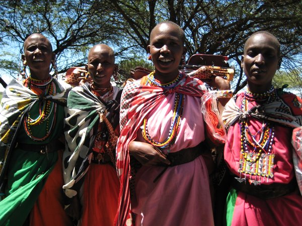 Maasai women at border