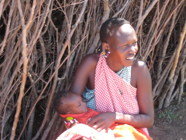 Mother and infant, Maasai