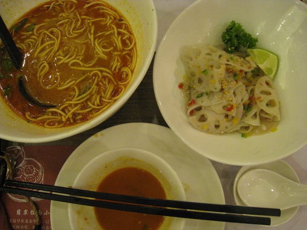 Lunch of Lotus Root and Peanut Noodles