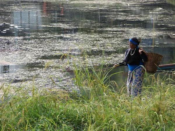 Lake Fewa - local fisherwoman