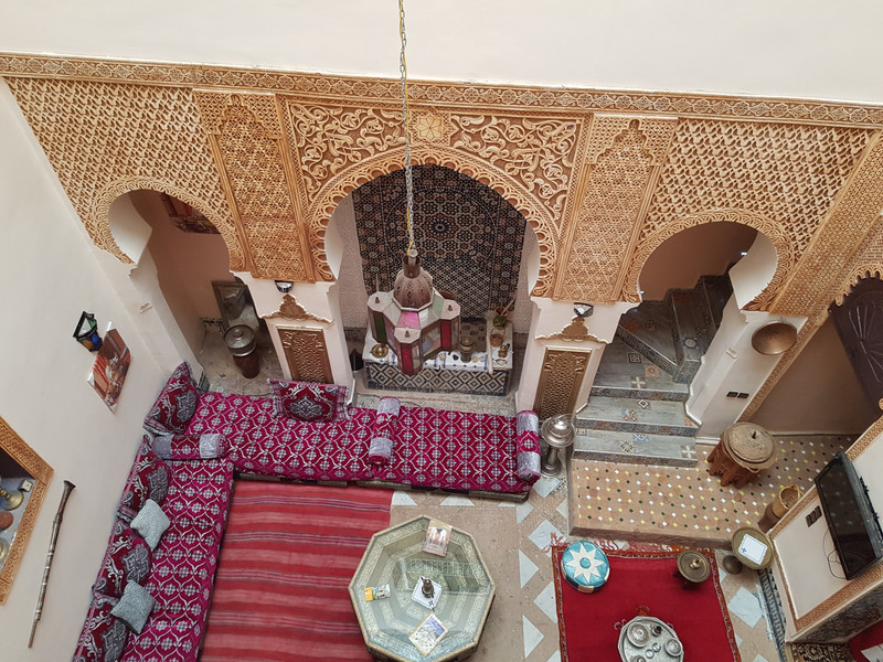 Riad inner courtyard