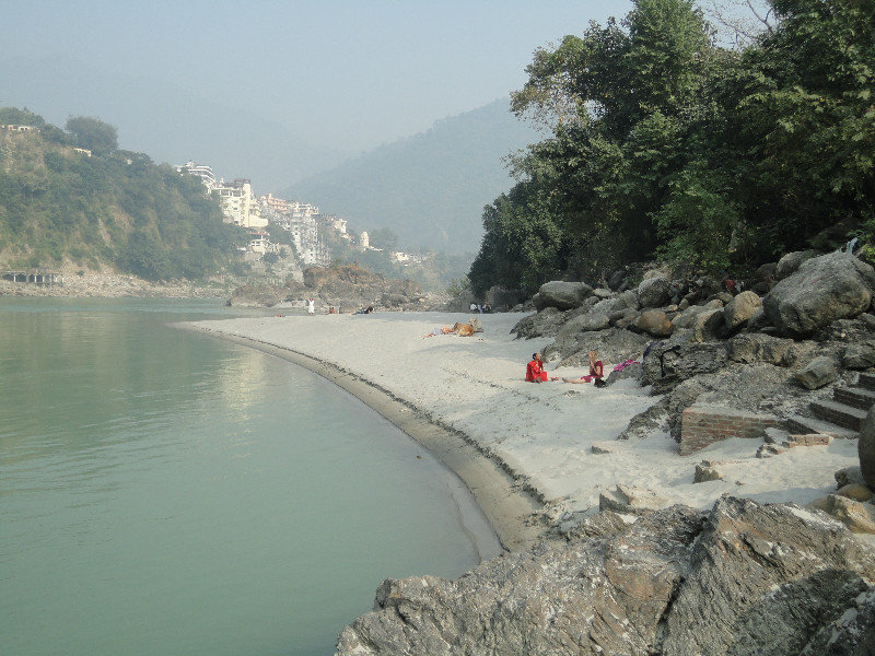 The beach at Rishikesh as it was in October 2011