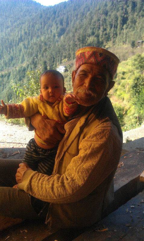 Village elder and grand-daughter