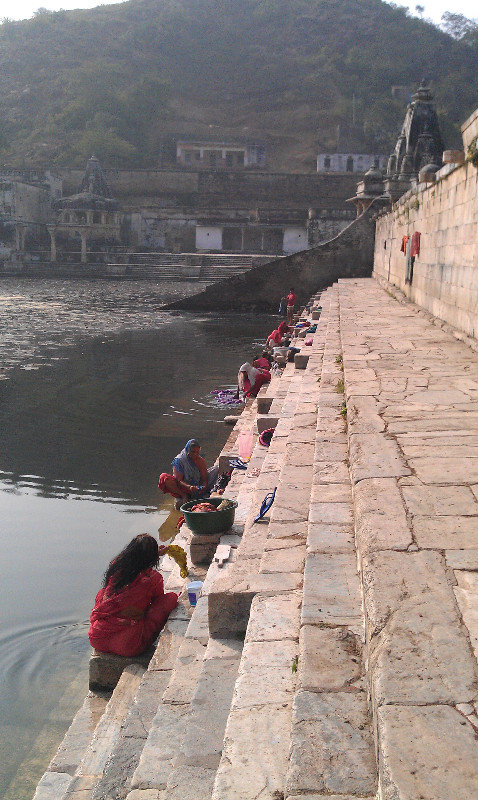 Morning washing at the ghats