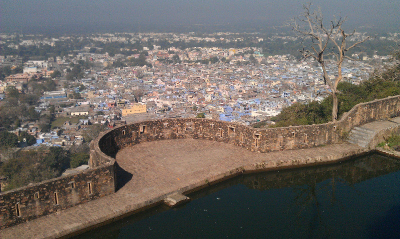 Chittor city below