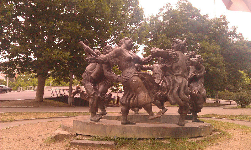 One of many bronze art installations