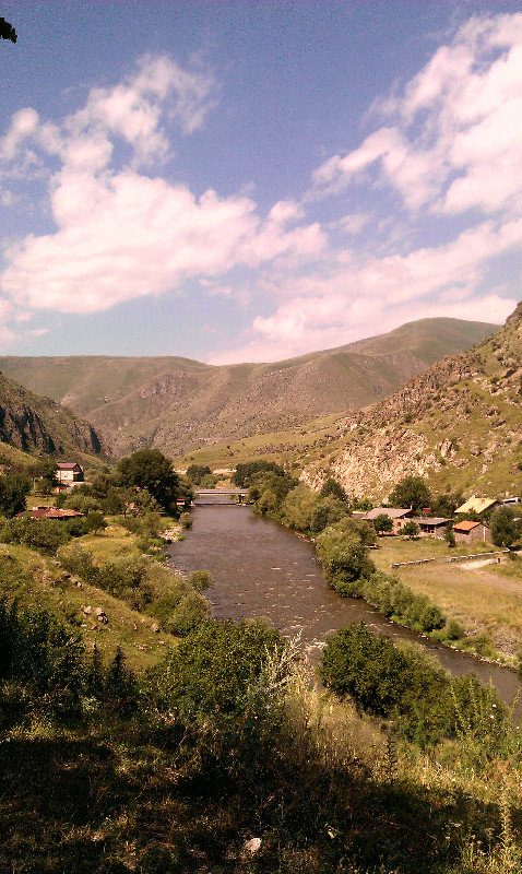 Mtkvari river valley at Vardzia