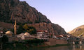Amasya looking west with boutique Ottoman houses and Pontus cave tombs