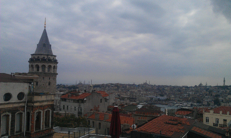 The view from the terrace at Taksim 
