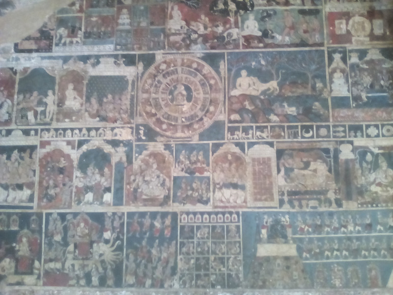 Fresco in the Mathada Basti, Shravanabelagola