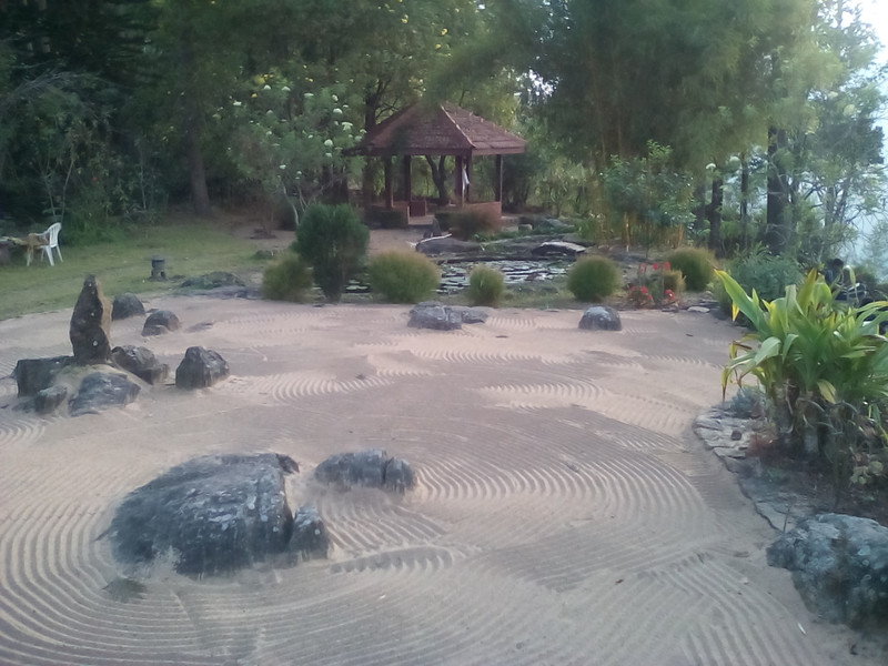 Raked meditation garden