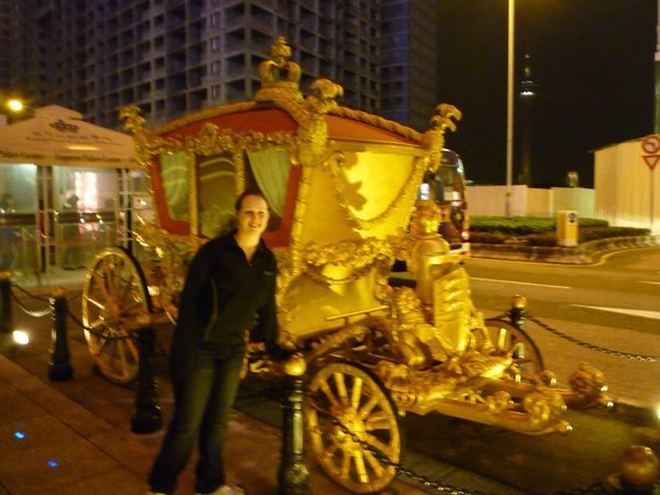 Gold Coloured Horse and Carriage