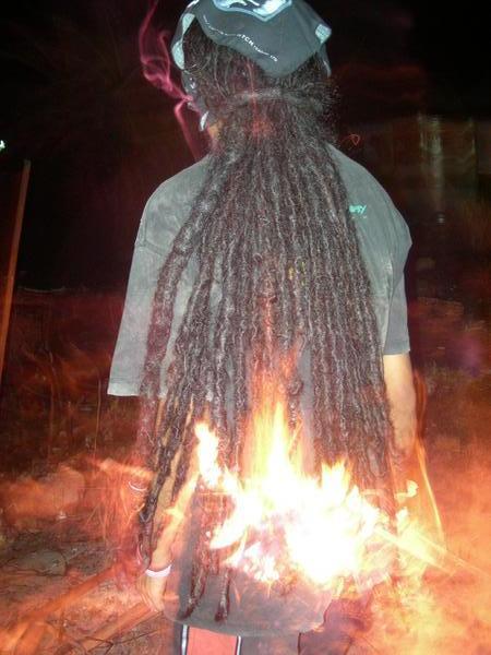Adek's dreads on Fire!