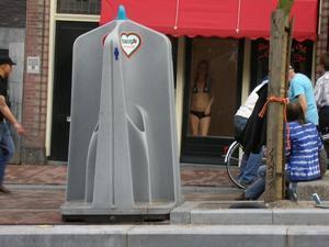outdoor urinal, no covering