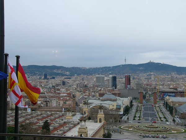 View from restaurant of Museu d'Art Contemporani & Centre de Cultura