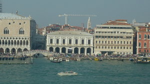 Leaving Venice via Grande Canal - San Marco square in background