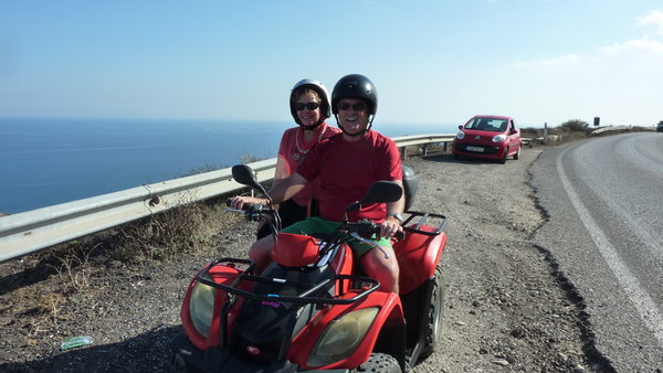 Duo on quad bike... what a sight!