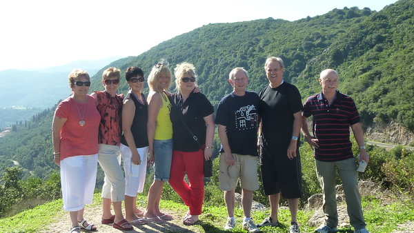 Our group of 8 touring Corfu