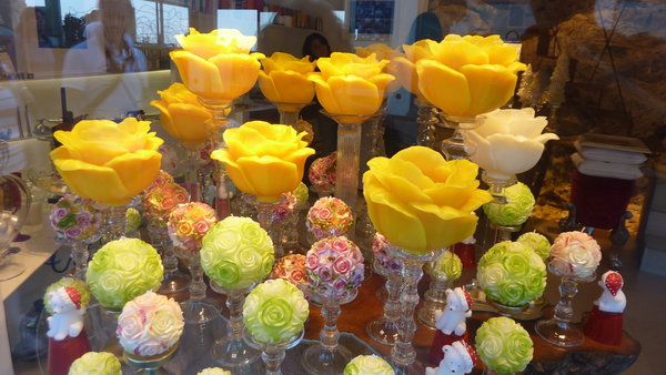 Candle flowers in florist