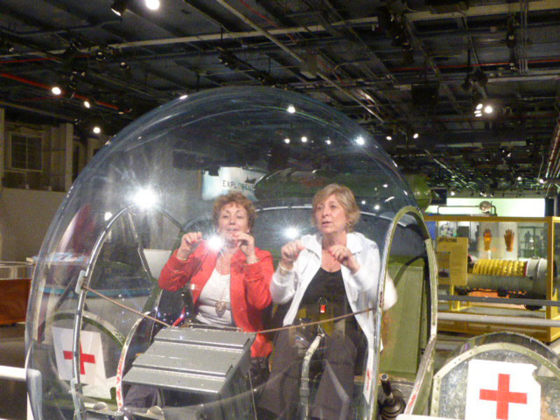 Lyn & Noveen doing their new dance in  a helicopter