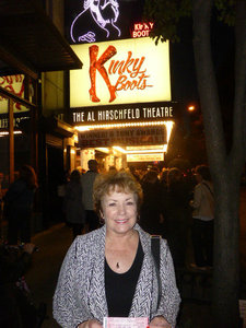 Out front of Kinky Boots show