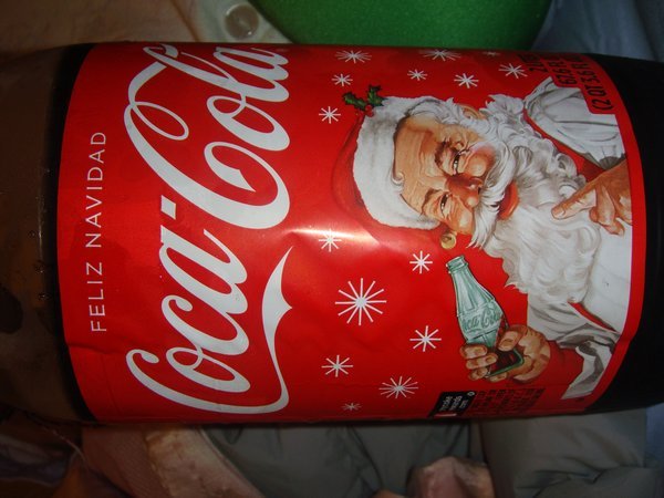 A festive bottle of coke