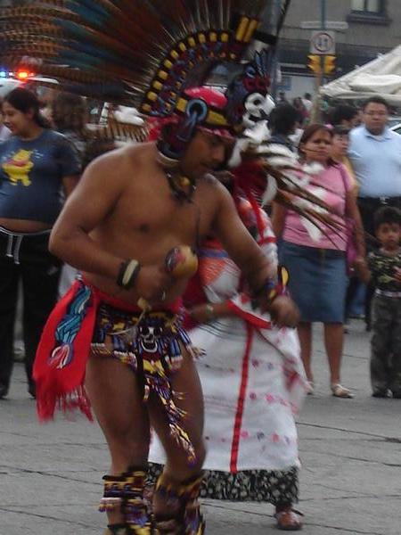 Dancers in the main square of Mexico city