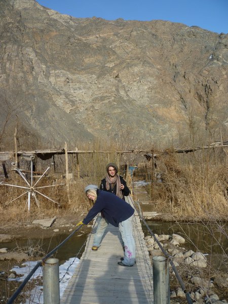 Random bridge to a Mongolian settlement