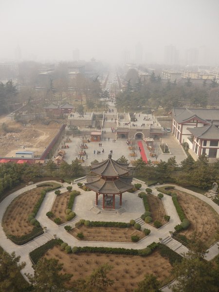 View of Xian from the top of the Big Pagoda
