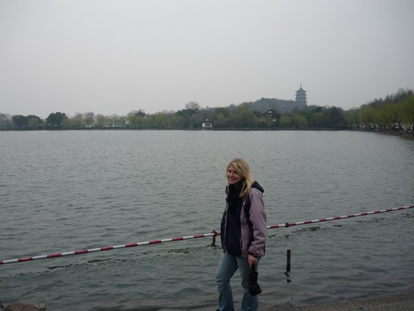 Although it appears I am standing in West Lake, I'm not!
