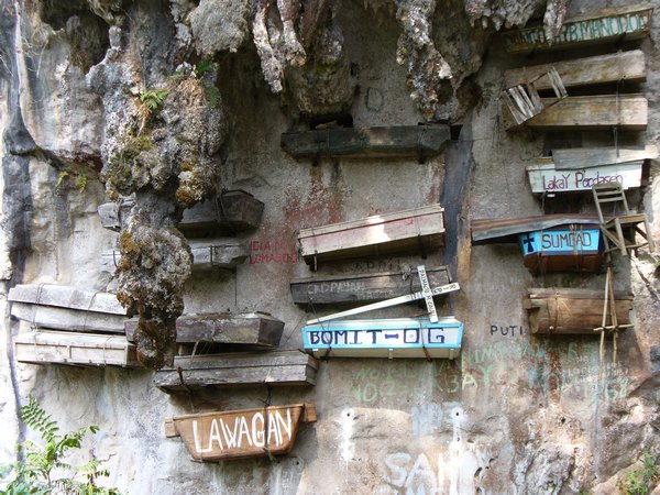 Hanging Coffins on the Cliff face
