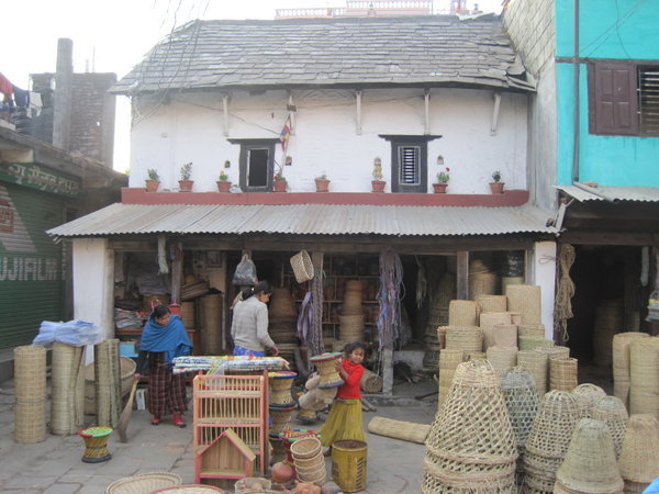 Basket seller, old Pokhara