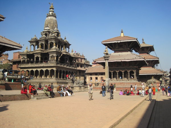 Nepal: Old town square in Kathmandu Valley