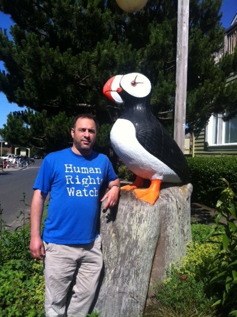 Puffins, my favorite birds, can be found on rocks on the Oregon coast.