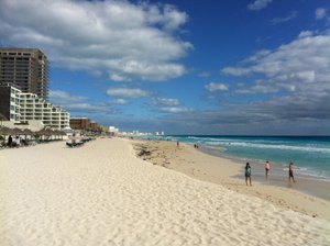 The beach in Cancun