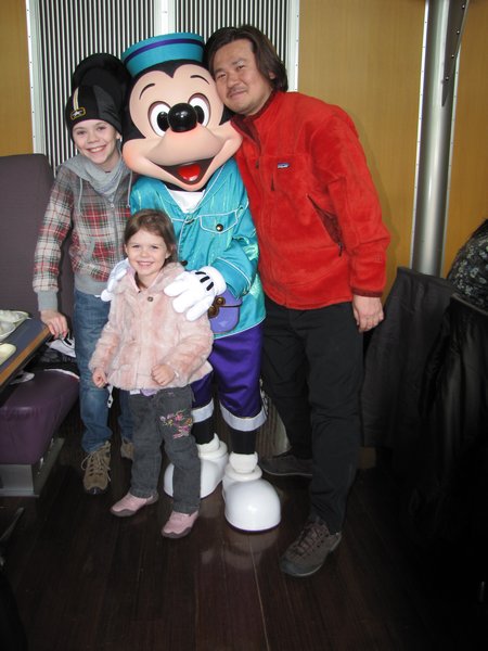 Mickey with the kids and our guide